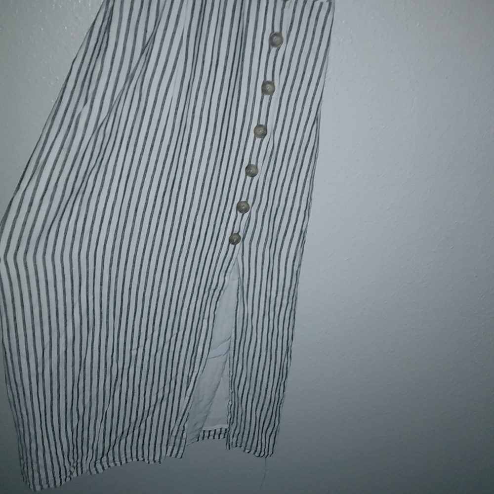 Urban Outfitters M Pinstriped Summer Button Down Front Dress - Picture 4 of 10